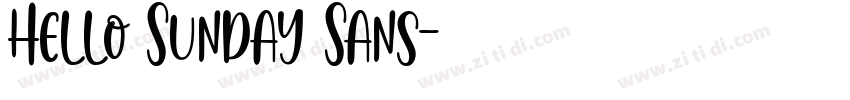 Hello Sunday Sans字体转换